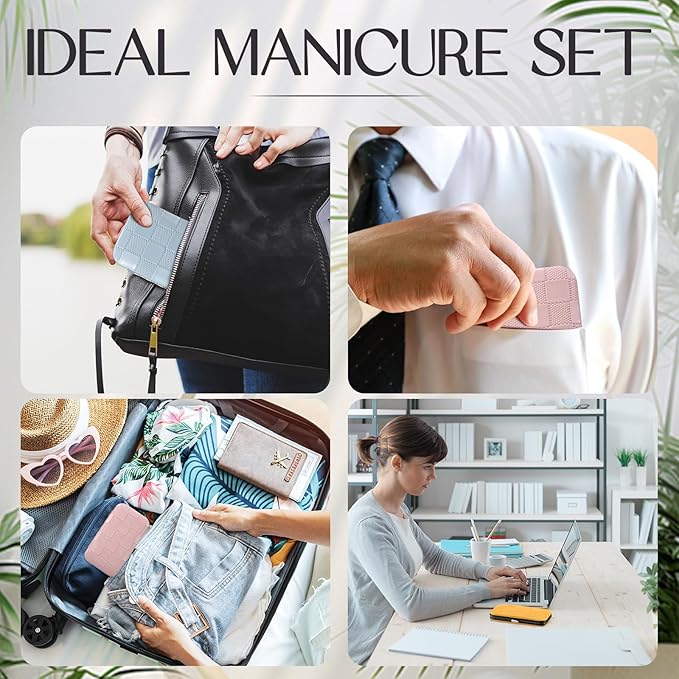 24 Sets Manicure Bulk Mothers Day Gifts Professional Nail Care Kit Nail Clippers Kit 8 in 1 Stainless Steel Pedicure Set with Travel Case Portable Grooming Kits for Men Women Friends(Fresh)