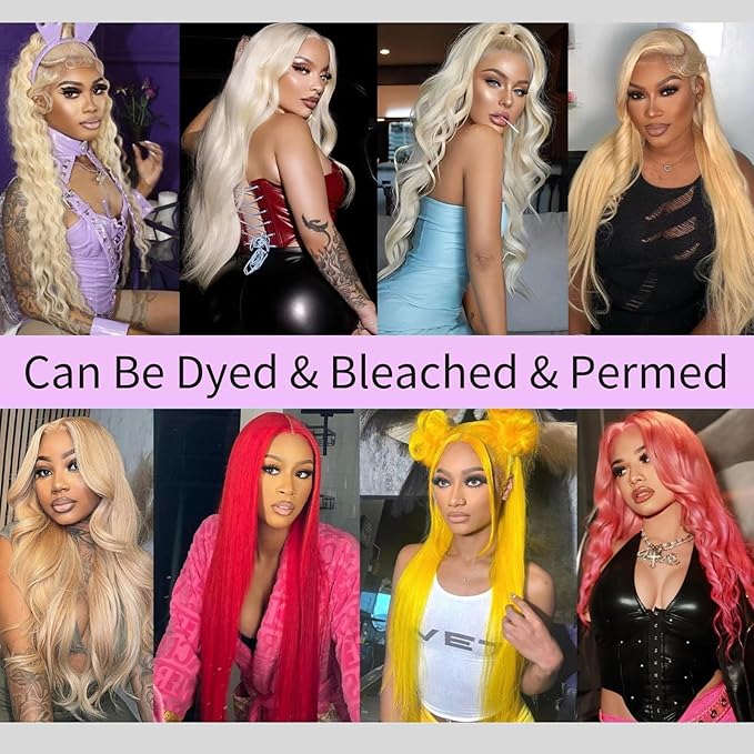 613 Lace Front Wig Human Hair 200 Density Blonde Wig Human Hair 13X6 Straight Lace Front Wigs Human Hair Pre Plucked 613 HD Lace Frontal Wigs Human Hair for Women Natural Hairline(40 Inch)