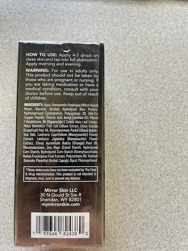 (.5 fl oz) - Copper Peptides Face Serum - Boost Collagen & Cell Renewal - Firm, Tone & Glow - Shea Butter, Witch Hazel & Apple Stem Cells - Facial Skin Care Products, Beauty & Self Care