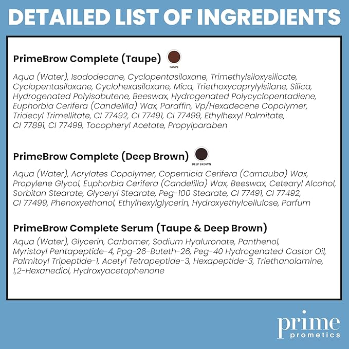 PrimeBrow Complete – 3-in-1 Eyebrow Care for Mature Women – Eyebrow Mousse Tints, Magic Spoolie Brush Shapes, Eyebrow Growth Serum Fills Bald Spots (Deep Brown)