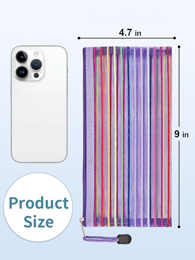 JARLINK 80 Pack Mesh Zipper Pouch, Pouch Bulk in 10 Colors, Multipurpose Storage Bags for Organizing Makeup Essentials, Travel Accessories, Office, School and Teacher Supplies