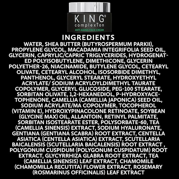 Premium Black Men Skincare - Organic - Small Sample Jar - Retinol Cream for Face - Look Younger - Shea Butter - Anti Aging Face Cream - Hydrating - Green Tea - Black Owned (0.18 oz)