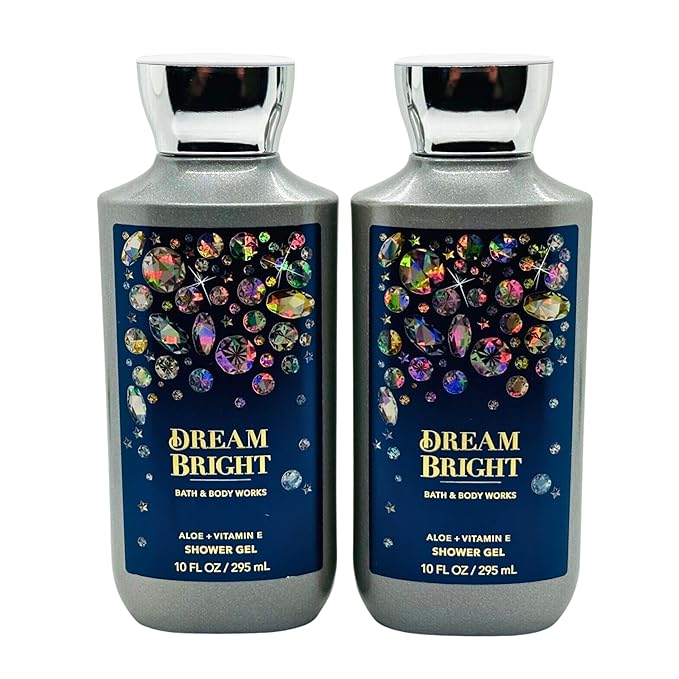 Bath & Body Works Shea + Vitamin E Shower Gel, Set of 2, 10oz Each (Dream Bright)