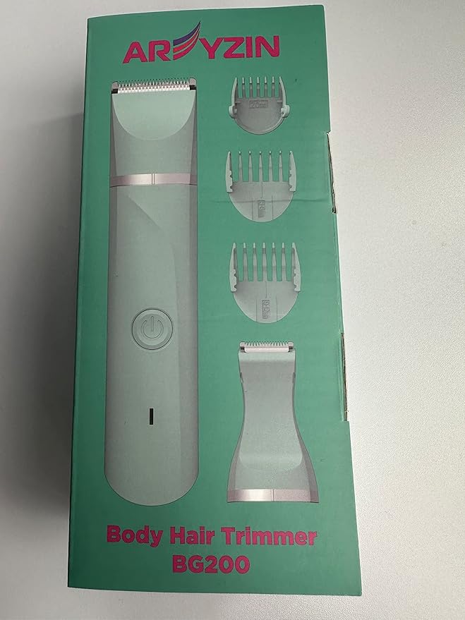 Waterproof Bikini Trimmer Women Electric Razor for Pubic Hair Women's Foil Shaver Rechargeable Shaver Removal with Snap-in Ceramic Blades IP7X Washable Head,Wet and Dry Use,Green