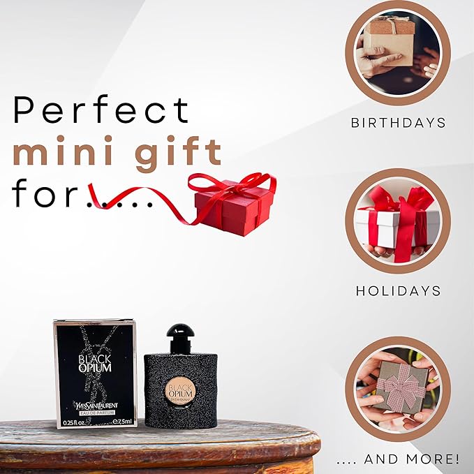 Yves Saint Laurent Black Opium Perfume for Women Mini EDP Splash 0.25 Ounce