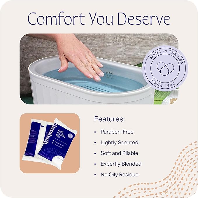 Therabath Paraffin Wax Refill - Thermotherapy - Use to Relieve Arthritis Discomfort, Stiff Muscles, & Dry Skin - For Hands, Feet, Body - Deeply Hydrates & Protects - Made in USA, 4 lb. Vanilla Cupcake