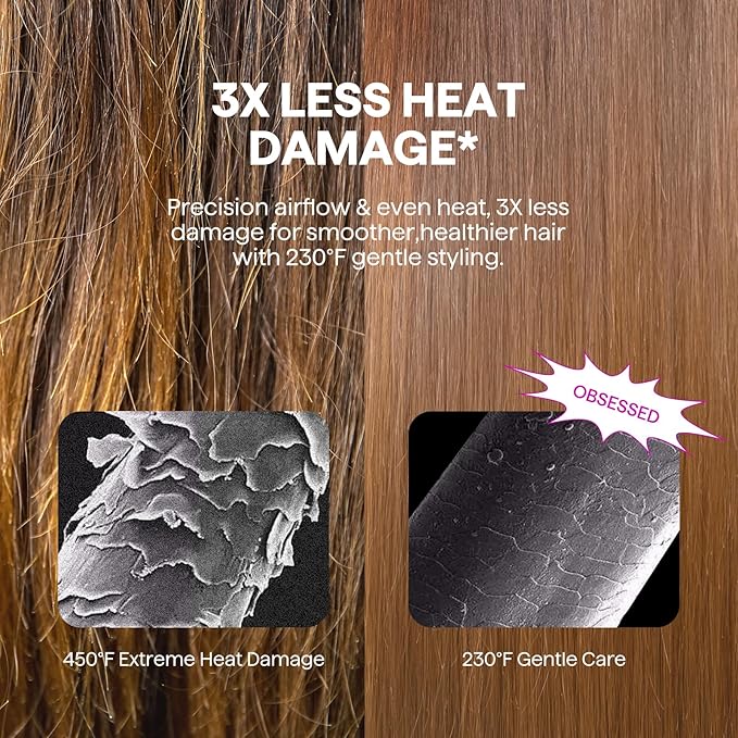 Blow Dryer Brush Set, Wavytalk Air Sculpt 5-in-1 Hot Air Brush Set, Multi Hair Styler for Salon Blowouts, Smooth Curls, Volumizing and Straightening, Sleek and Less Frizz, Pink