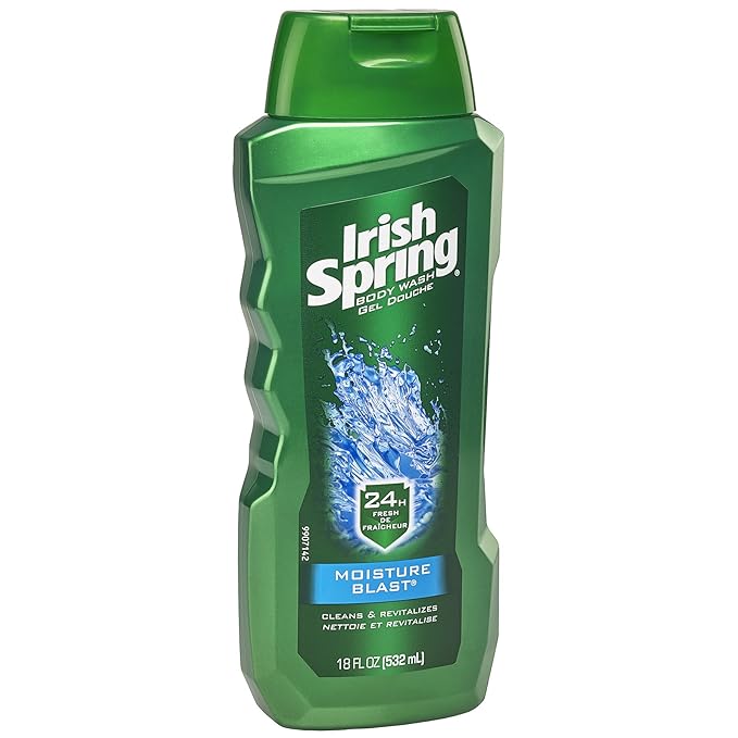 Irish Spring Moisture Blast Moisturizing Body Wash - 18 Fluid Ounce (Pack of 6)