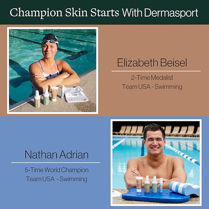 Dermasport Facial Moisturizer for Swimmers A Non-Greasy Non-Oily Vitamin-Infused Face Cream Hydrating Lotion for All Skin Types with Anti-Aging Complex Travel Size Lotion Moisturizer Face Cream