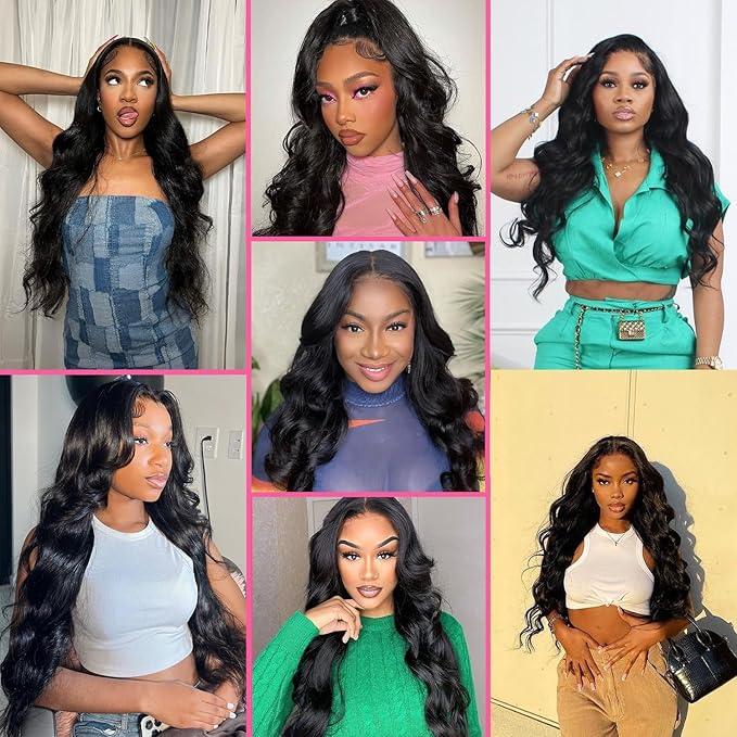 13x4 Lace Frontal Closure Body Wave Full Lace Frontal Ear to Ear Pre Plucked HD Lace Frontal Human Hair 100% Unprocessed Brazilian Virgin Human Hair 150% Density Remy Human Hair 20 Inch Natural Black
