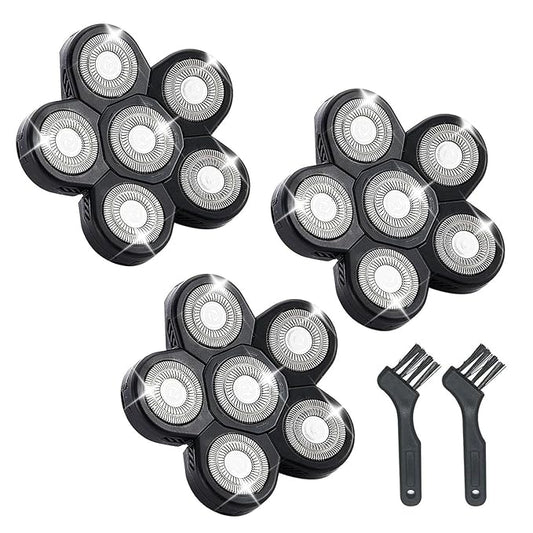 6 Head Shaver Replacement Razor Heads for Many Brands Bald Men's Electric Foil Shaver Replacement,Universal Shaver Replacement Blades for Electric Razor for Men Bald and Face,3Pack