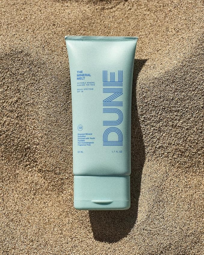 The Mineral Melt - Clear Mineral Sunscreen For Face - Broad Spectrum SPF 30 Sunblock. Clinically-proven Anti-Aging, Sun Protector Hydrating, Skin-Brightenings, Fragrance Free (1.7 Fl Oz)