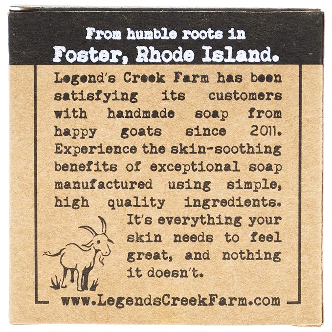 Legend's Creek Farm Goat Milk Soap - Cleansing Moisturizing Soap Bar for Hands and Body - 5 Oz Creamy Lather, Nourishing, Gentle Natural Soap for Sensitive Skin (Black Pine Tar, Pack of 1)