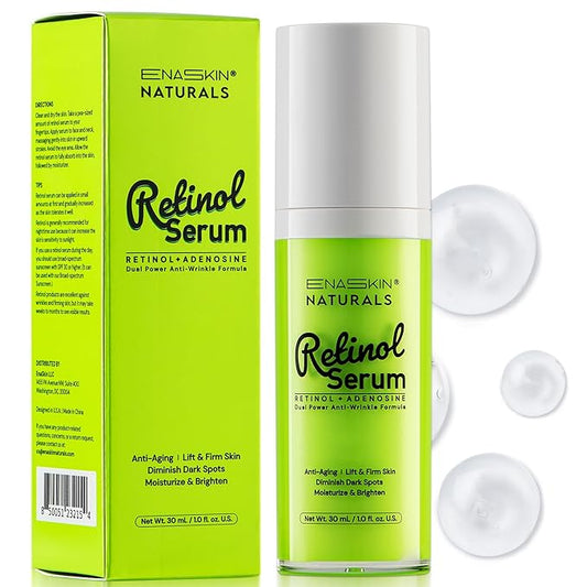 Anti-Wrinkle Retinol Serum for Face: Anti Aging Firming Skin Treatment with Hyaluronic Acid & Collagen - Deep Hydration Facial Care for Women Over 30,Daily & Night Use, 1.0 fl.oz