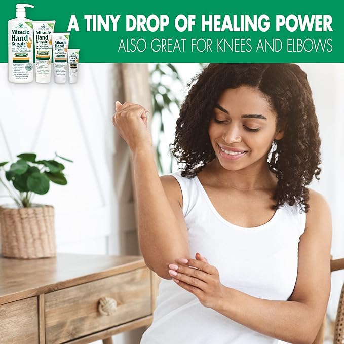 Miracle of Aloe’s Miracle Hand Repair Cream 4 oz Healing Aloe Vera Lotion for Dry, Cracked Hands with 60% Ultra Aloe Gel - Moisturizes, Softens, and Repairs - Non-Greasy (2-Pack)