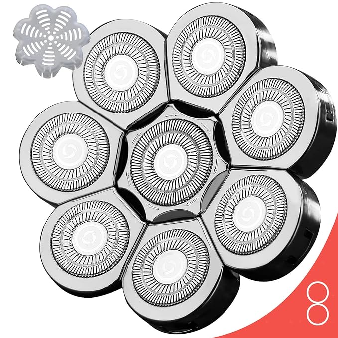 8 Blades Head Shaver Replacement Heads for Many Main Brands Electric Shaver Razor Bald Men