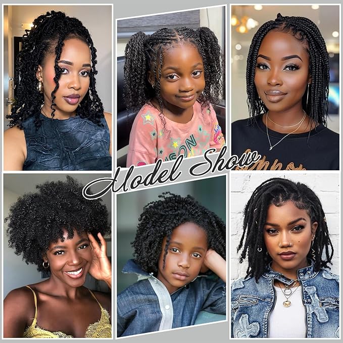 Afro Kinkys Bulk Human Hair 10 Inch 100g Chocolate Brown Afro Kinky Curly Human Hair Bulk for Dreadlock Extensions, Micro Locs, Braiding Twists, Braids and Repair Locs(10 Inch, 4#)