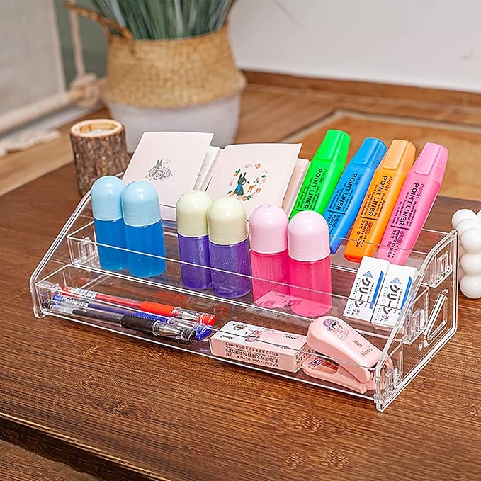 Nail Polish Organizer 36 Bottles of 3 Layers Sunglass Organizer Acrylic Display Rack Eyeglasses Storage Essential Oils Holder Makeup Organizer No Tool Needed Assembly, Clear