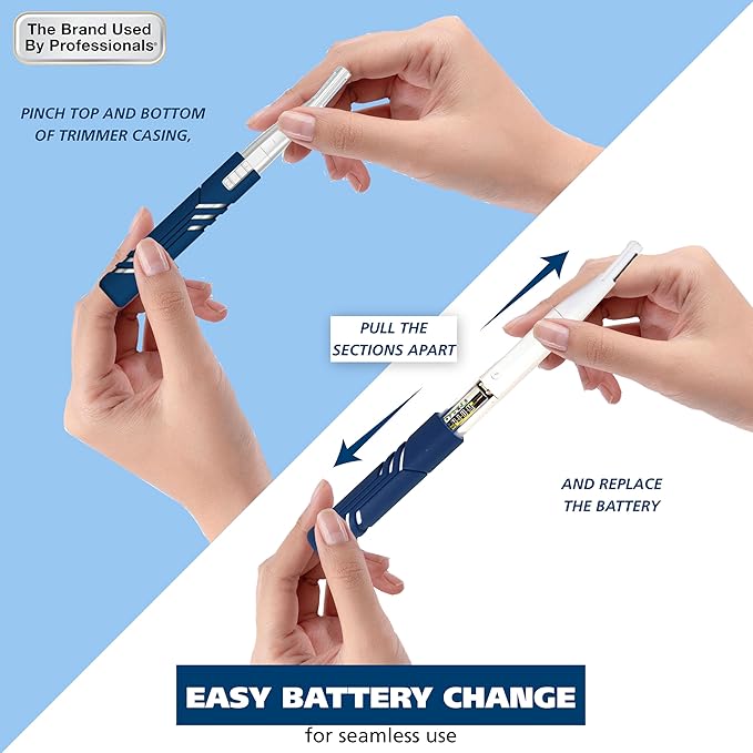 Wahl DualTech® Lithium Battery Dual Sided Eyebrow, Bikini, and Facial Hair Removal Trimmer for Women with Rubber Grip – Model 3026636