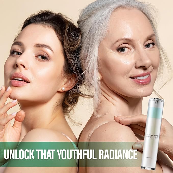 REJUVENATE Growth Factor Cream - Ultimate Hydrating Face Cream Moisturizer, Multi-Peptide Cream w/Collagen Stimulators for Firm, Youthful Skin - Diminish Fine Lines, Wrinkles & Dark Circles, 50ml