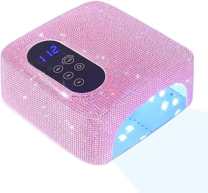 72W Cordless Led Nail Lamp, Rechargeable Nail Dryer, Portable Gel UV Led Nail Light with 4 Timer Setting Sensor, Professional Gel Nail Lights Nail Art Manicure Tools for Home and Salon