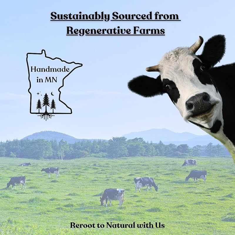 Handmade NAKED TALLOW BALM | 1 Ingredient - 100% Grass Fed Tallow | Whole Body & Face | Whipped & UNSCENTED for Sensititve Dry Skin, Babies, Eczema, Psoriasis, Rosacea (2oz)