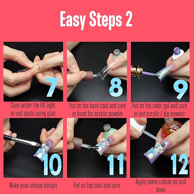 120 pcs Extra Long Duck Nail Tips Full Cover for Acrylic, Clear XL XXL Flare Feet Nails Press On, Y2K Vibe Wide French Soft Gel False Nail Extension for Art Salon x 12 Sizes in Box