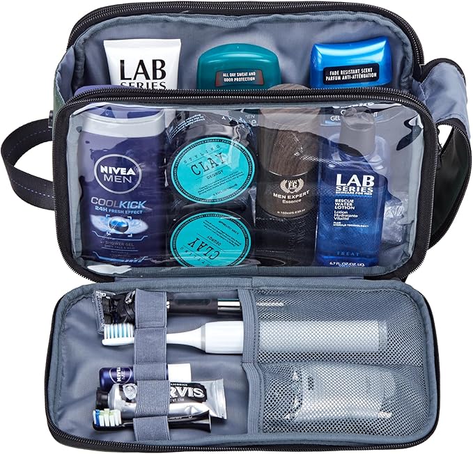 ZEEMO Toiletry Bag for Men, Water-resistant and Leak-Proof Dopp Kit with Large Capacity for Toiletries