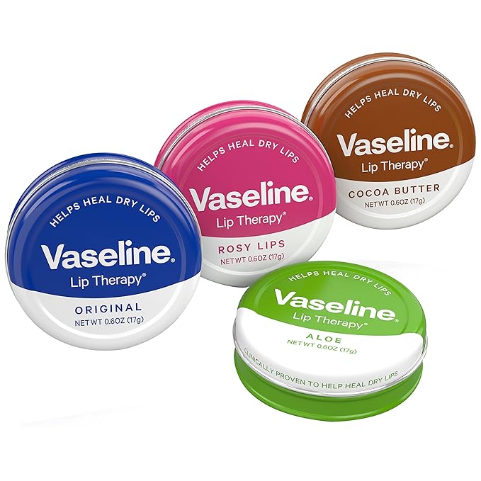 Vaseline Lip Therapy Lip Balm Tin, Rosy Lips, 0.6 Ounce
