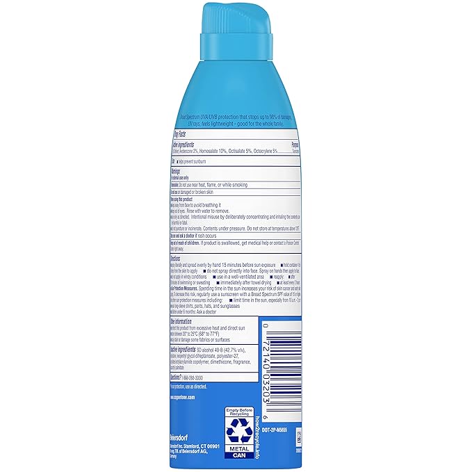 Coppertone Complete Sunscreen Spray SPF 50, Spray Sunscreen for Body, Lightweight, Water Resistant, 5.5 Oz, Pack of 3