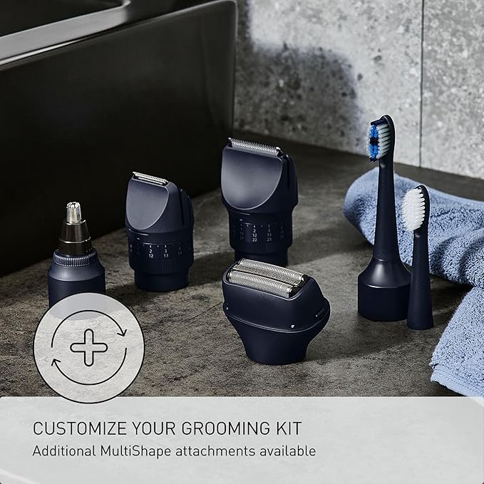 Panasonic MultiShape Electric Trimmer for Beard and Hair, 39 Adjustable Cutting Lengths and Advanced Blade System, Cordless Waterproof Wet/Dry Clipper for Men - ER-ACKN1-HB