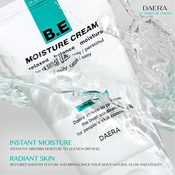 B.E Cream- Korean Moisturizer, Lightweight All Skin Type, Sensitive Skin, Trahalose & Hyaluronic Acid, Centella Asiatica,Fast Absorbing, Lightweight, Korean Skin Care (3.38 oz)