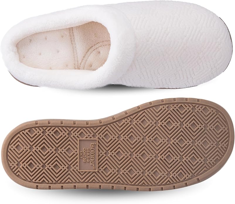 isotoner Women's Diamond Microterry Gemma Clog Slipper