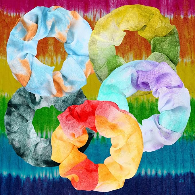 65 Pcs White Cotton Scrunchies Hair Ties Accessories for Tie Dye Party Supplies Including 30 Scrunchies 15 Bow Hair Ties 20 Headband Non Slip Stretchy Elastic Head Wrap Holder for Women DIY Tie Dye