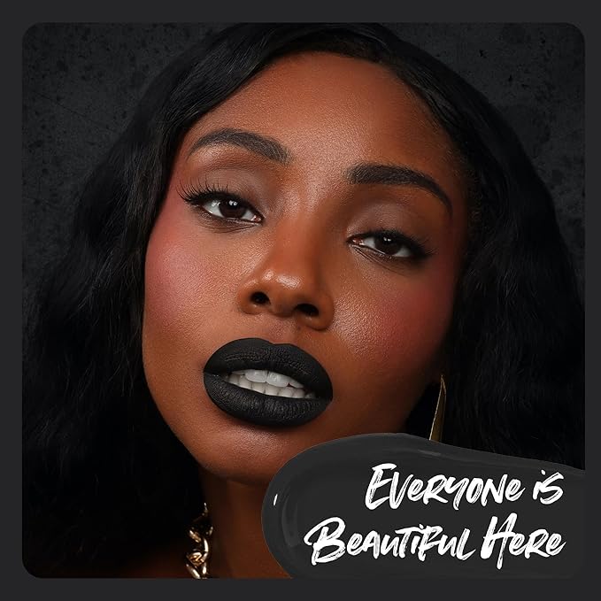 The Lip Bar - Nonstop Liquid Matte Lipstick, Back to Black (Black) - High Pigment - One Swipe - Long Lasting - Jojoba Oil & Vitamin E - Vegan & Cruelty Free - Makeup & Cosmetics - .24 fl oz