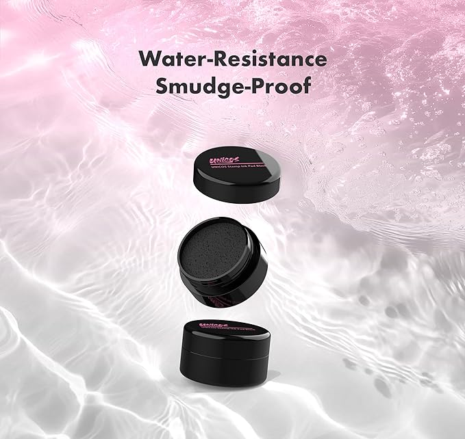 Unicos Lower Eyelash Stamp Ink Pad, Long-Wear Gel Eyeliner, Waterproof & Smudge-Proof, Long-Lasting, Natural Look, Easy to Use, Black, (Pack of 1)