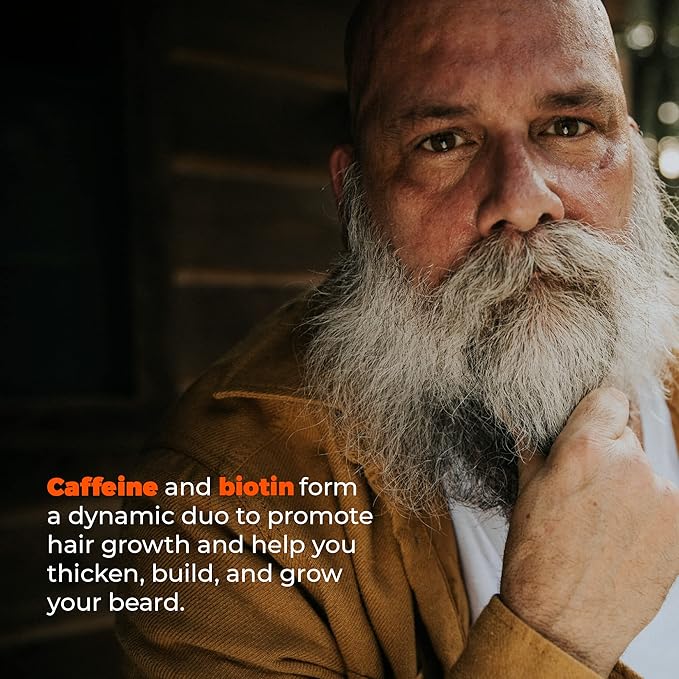 Wild Willies PROGRO Beard Growth & Revitalizing Shampoo with Biotin & Caffeine for Facial Hair Growth, Hydration & Softener, Beard wash for men, 4oz