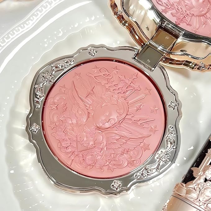 Flower Knows Little Angel Cream Blush,Buildable & Blendable Makeup Blush for cheeks,Soft & Long-lasting for Girls & Women(04 Rose Ashes,6g)