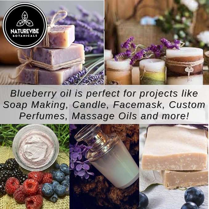 Naturevibe Botanicals Blueberry Oil 32 Ounces | 100% Pure and Natural | Great for Skin Care and Hair Care