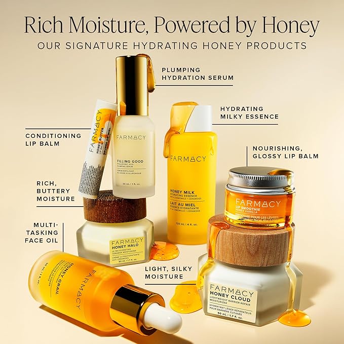 Farmacy Honey Cloud Lightweight Face Moisturizer - Silky & Hydrating Face Lotion Infused with Hyaluronic Acid, Peptides & Chamomile - Soothing Daily Facial Moisturizer for Sensitive Skin (50ml)