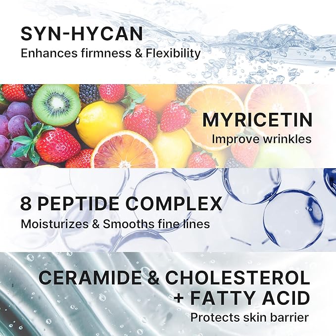 Derma Peptide Emulsion Face Cream | Skin Hydrating & Wrinkle Minimizing Face Lotion | Ceramide Cream Facial Lotion w/Hyaluronic Acid, Centella Asiatica & Collagen Peptides (4.06 fl oz)