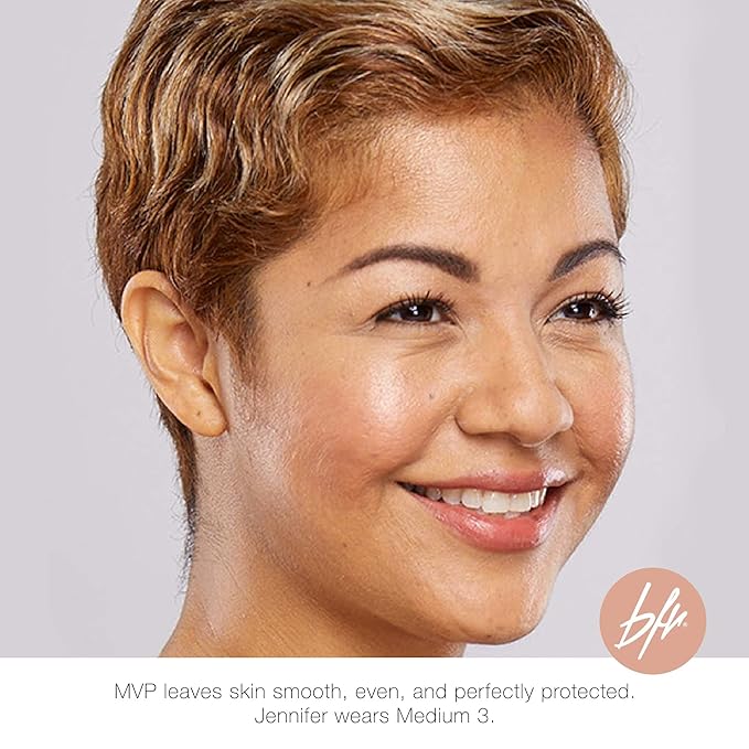 Beauty For Real MVP Tinted Moisturizer & Concealer, Medium 3 - Also Acts as a Primer, SPF 25 Sunscreen & Complexion Perfector - Anti-Aging Hydration & Coverage - 1.5 fl oz