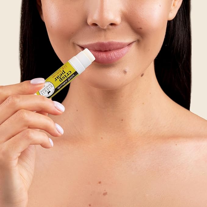 Dionis Goat Milk Skincare Crisp Pear Holiday Lip Balm Gift Set - Beeswax, Shea Butter & Coconut Oil Lip Care Products Made in The USA - Cruelty Free Lip Moisturizer for Chapped Lips, 0.28oz 3 Pack