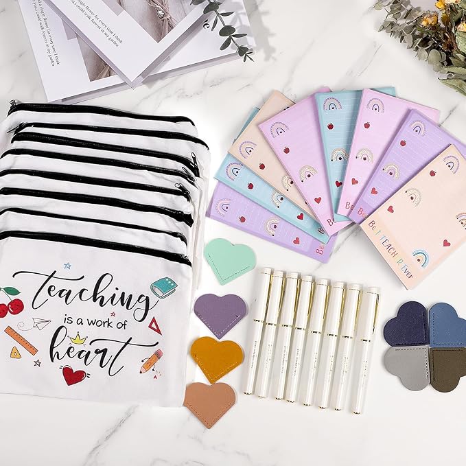 UAREHIBY 32 PCS Teacher Appreciation Gifts In Bulk, Teacher Gift with Makeup Bag for Women, Thank You Gifts for New Teachers,Christmas Gifts,Valentine Gifts