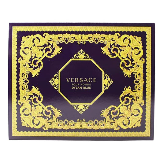 Versace Pour Homme Dylan Blue by Versace Gift Set - 1.7 oz Eau De Toilette Spray 1.7 oz After Shave Balm 1.7 oz Shower Gel Men