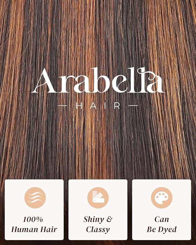 Arabella 5x6 Highlight Bob Wig Human Hair Real 210% Density 1B/30 Ready to Go Glueless Wig Straight Bob Wigs Human Hair Pre Cut Lace Pre Bleached Tiny Knots (12inch, 5x6 1B/30)