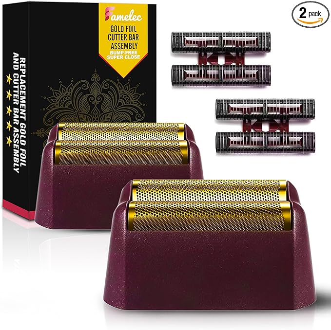 2 Pack for Wahl Shaver Foil Replacement Professional 5 Star Series Finale Shaver, Fit for Foil Cutter Bar Assembly Gold Super Close Shaving Models 7031-100 7043-100 7031-200