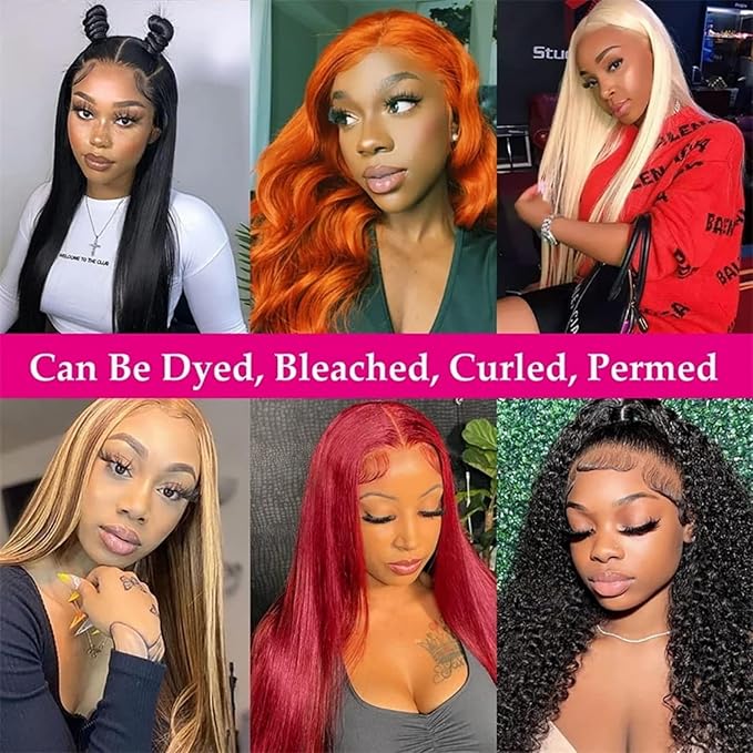 13x4 Lace Front Wigs Human Hair Pre Plucked with Baby Hair 150% Density Straight Brazilian Virgin Frontal Wigs Human Hair 13x4 Glueless HD Lace Closure Human Hair Wigs for Black Women(26 Inch)