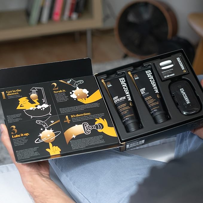 MANSCAPED® The Ultra Smooth Package, Male Hygiene Shaving Bundle With Groin Razor, Shaving Gel, and Exfoliator
