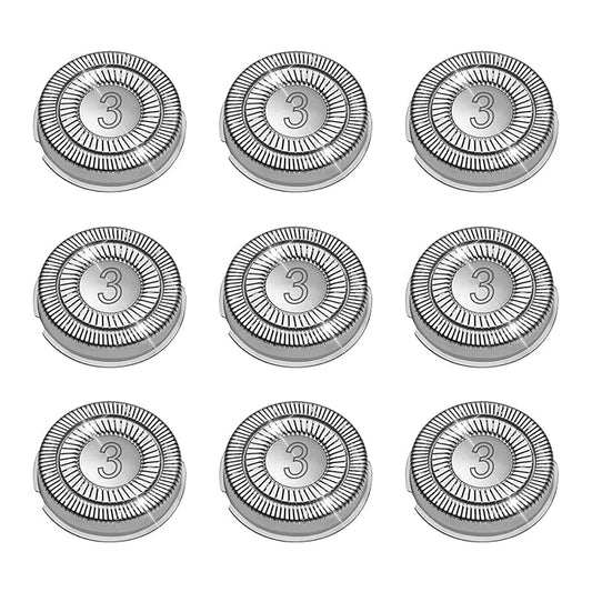 9 Pack SH30 Replacement Head Compatible with Philips Norelco Series 3000,2000,1000 and S738, Upgraded SH30 Compatibility Double blades for norelco 1000 replacement heads